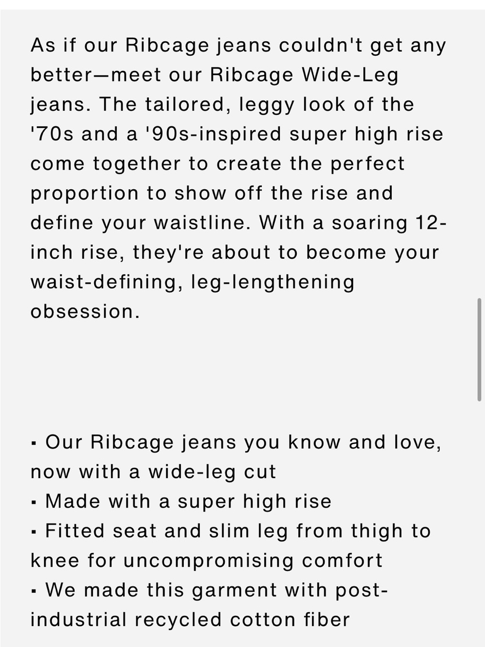 Levi’s Ribcage Wide Leg Jeans 28x34 - Picture 7 of 11